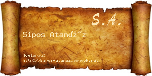 Sipos Atanáz névjegykártya
